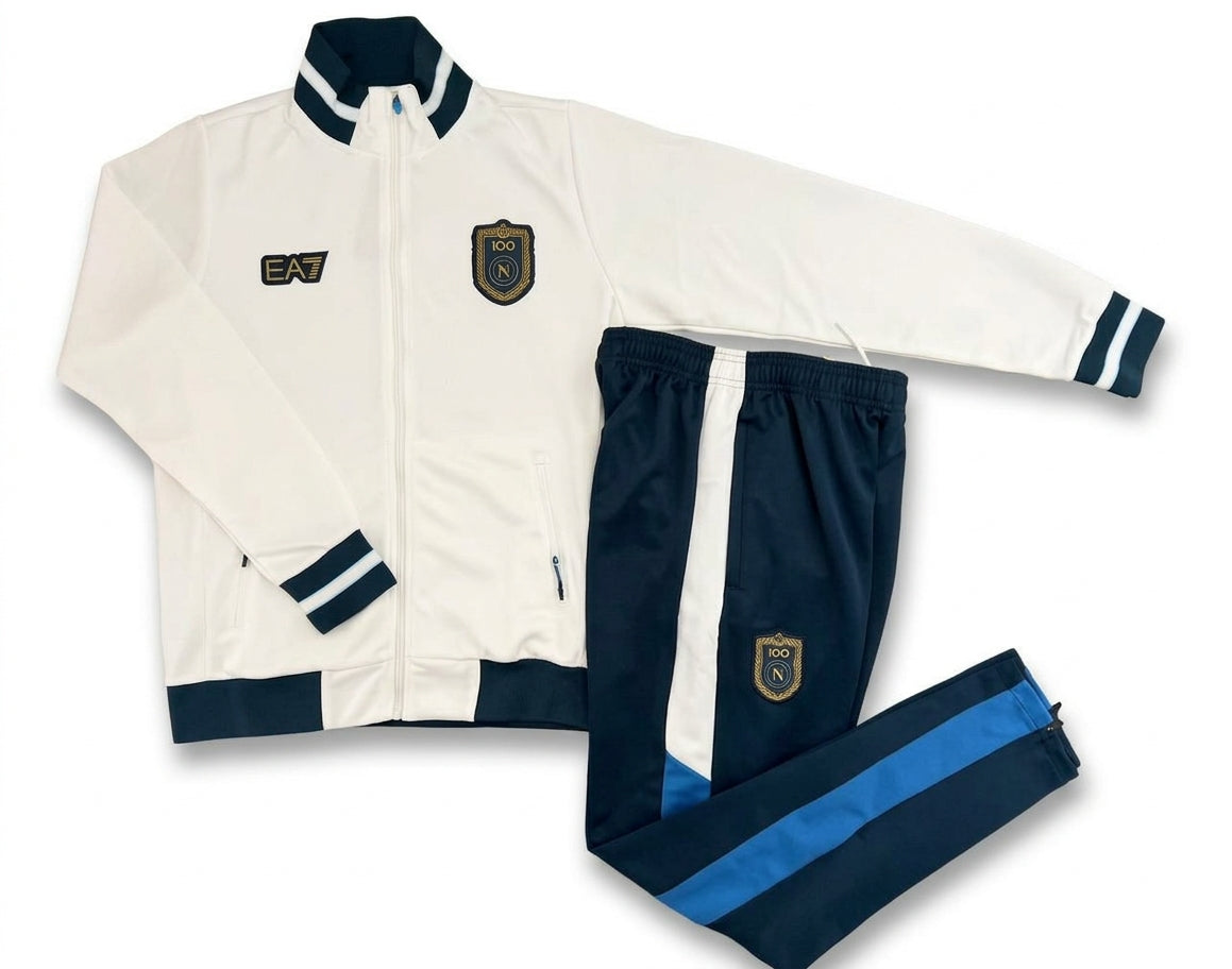 KIT GIACCA A ZIP + TUTA NAPOLI CENTENARIO 2026/27 - Bianca