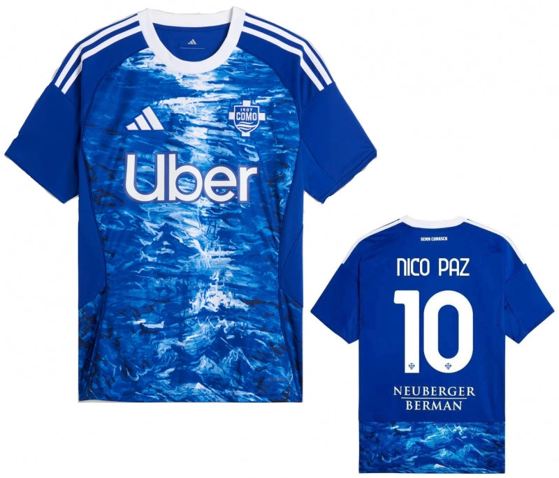 MAGLIA COMO HOME 2025/26 (nome/numero incluso NICO PAZ 10)
