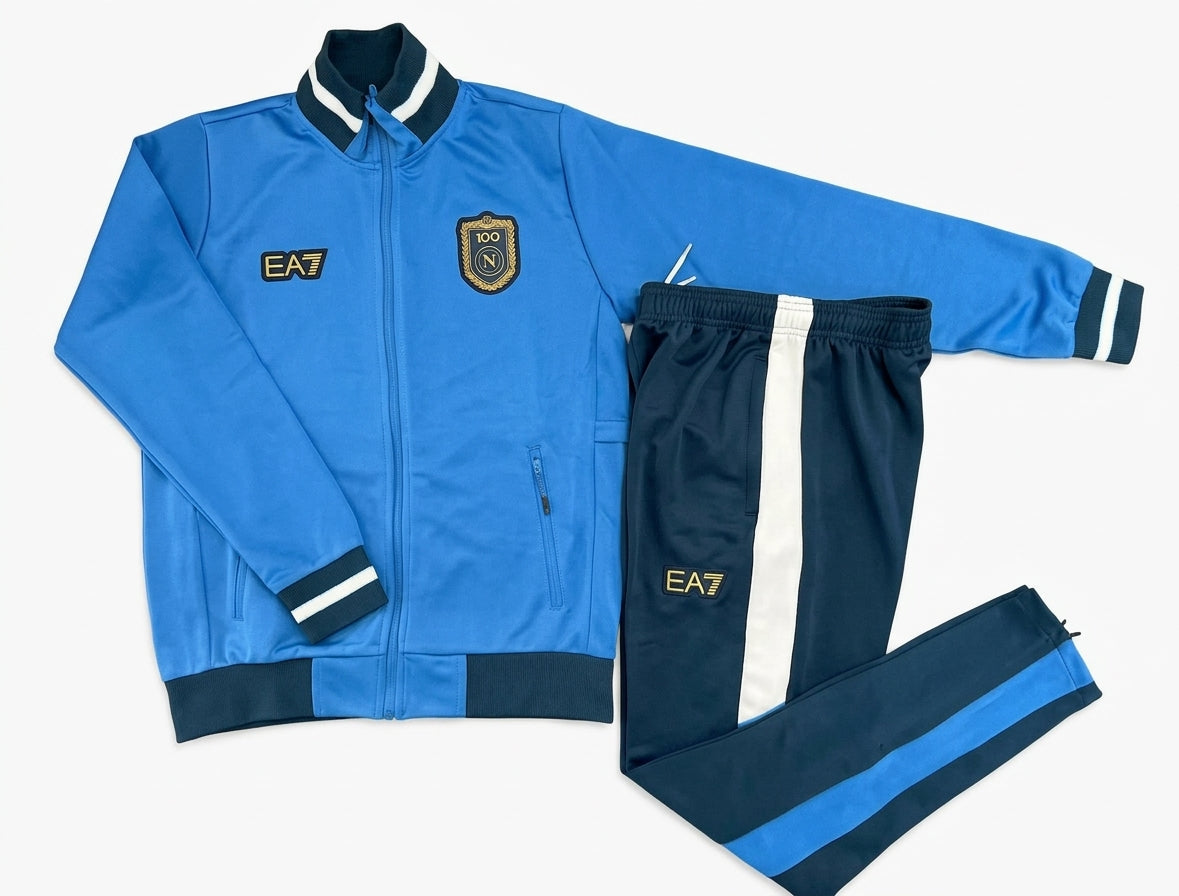 KIT GIACCA A ZIP + TUTA NAPOLI CENTENARIO 2026/27 - Azzurra