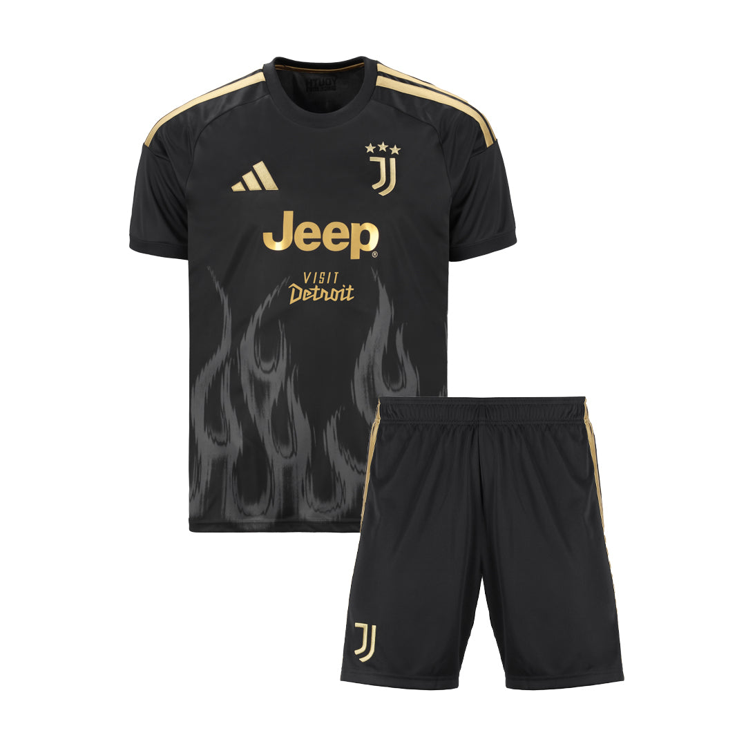 KIT BAMBINO JUVENTUS 2026/27 THIRD (CON SPONSOR "Visit Detroit")